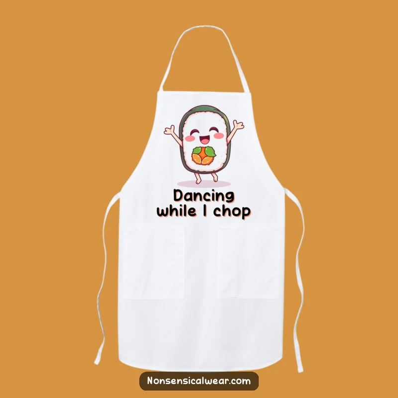Funny Sushi Dance Apron: Joyful Kitchen Style, Unique Funny Gift for Chefs