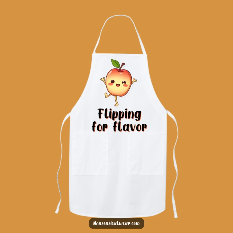 Funny Apple Apron: Handstand Character for Kitchen Fun Gift