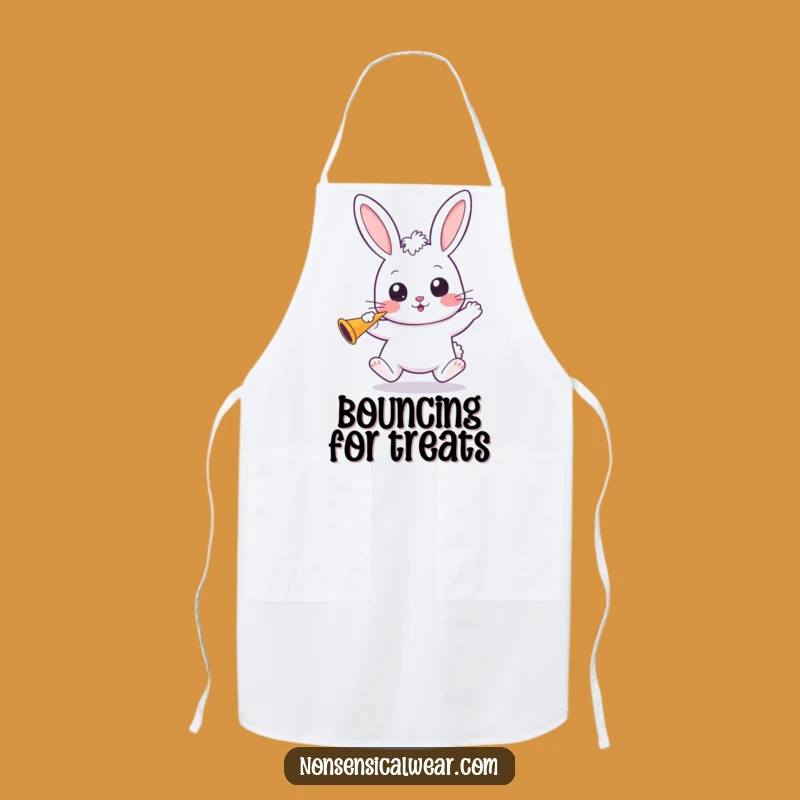 Funny Kawaii Bunny Apron: Cook with Party Spirit and Wide-Eyed Joy
