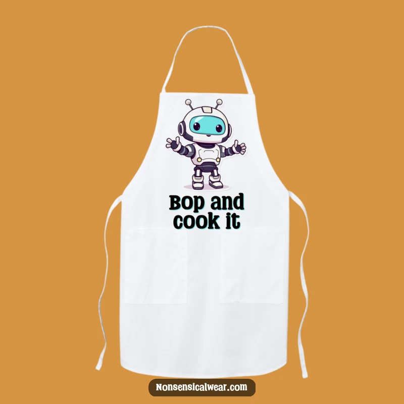 Funny Robot Bop Apron A Playful Kitchen Companion Gift
