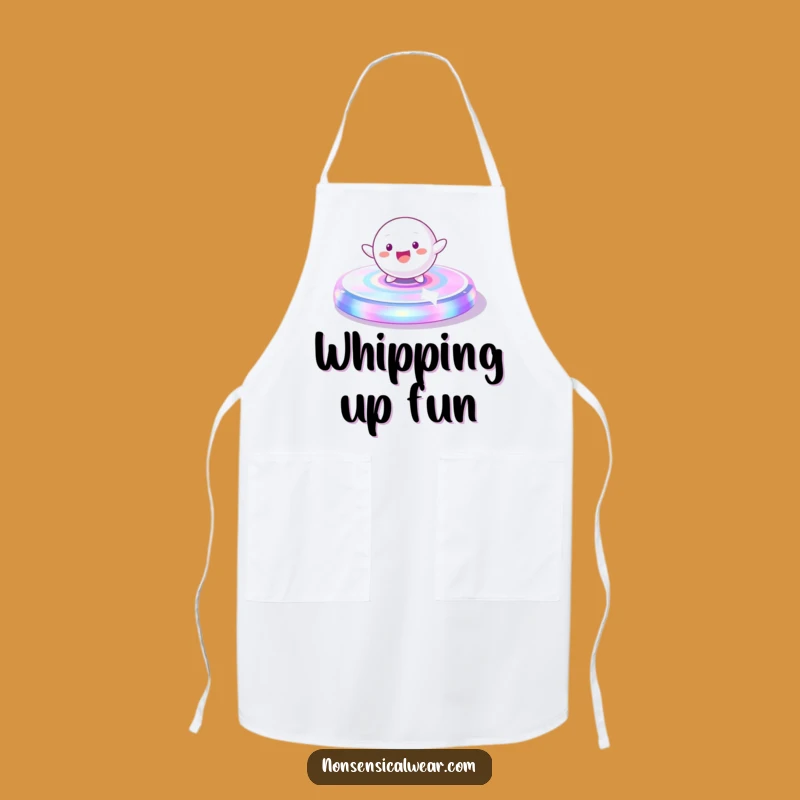 Funny Spinning Sphere Character Apron - Cook with Playful Pizzazz