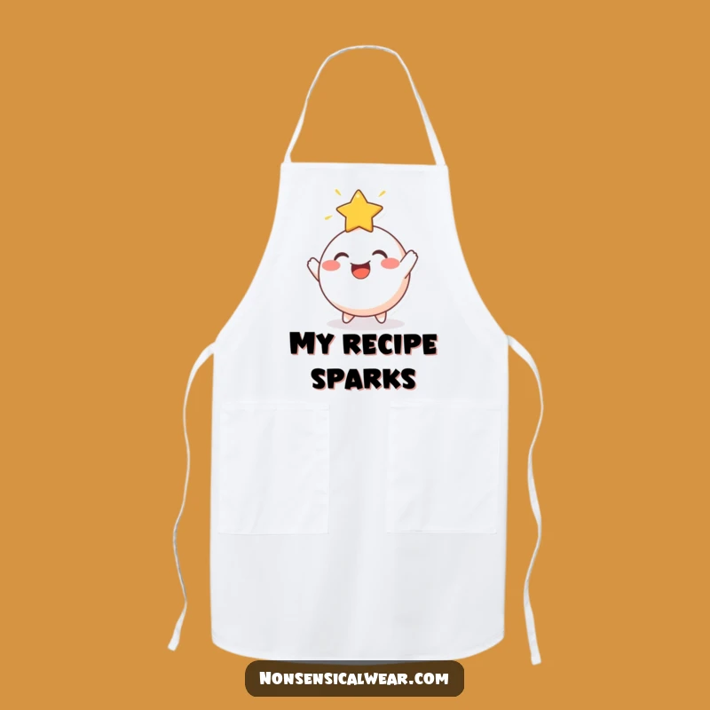 Funny Star Bouncing Round Character Apron - Cook with Celestial Fun
