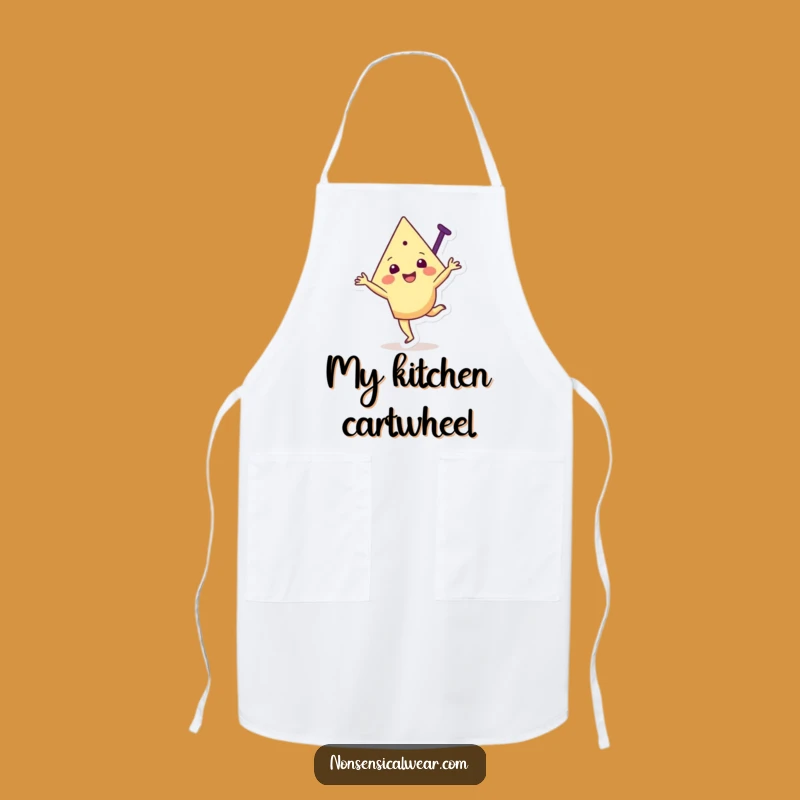 Funny Triangle Cartwheel Apron: Joyful Kitchen Fun, Geometric Chef, Great Gift
