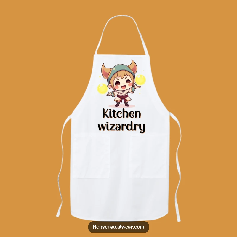 Funny Mischievous Character Apron: Juggle Kitchen Tasks with This Hilarious Orb Design