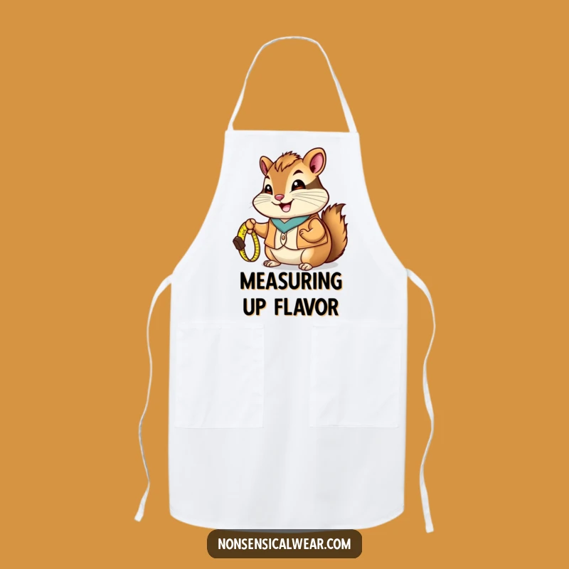 Funny Chipmunk Measuring Apron: Vest-Wearing Helper, Practical Funny Gift