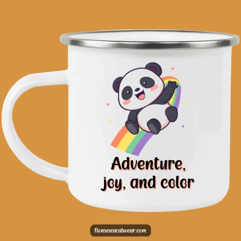 Funny Kawaii Panda Rainbow Camping Mug - Adventure Ready Funny Gift