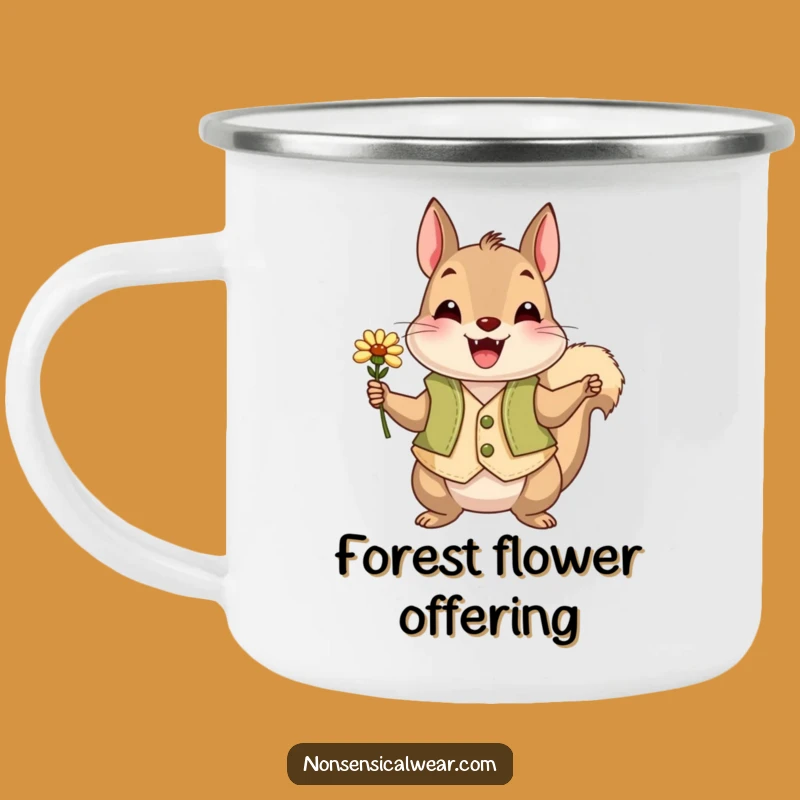 Funny Squirrel Vest Camping Mug: Your Charming Outdoor Companion