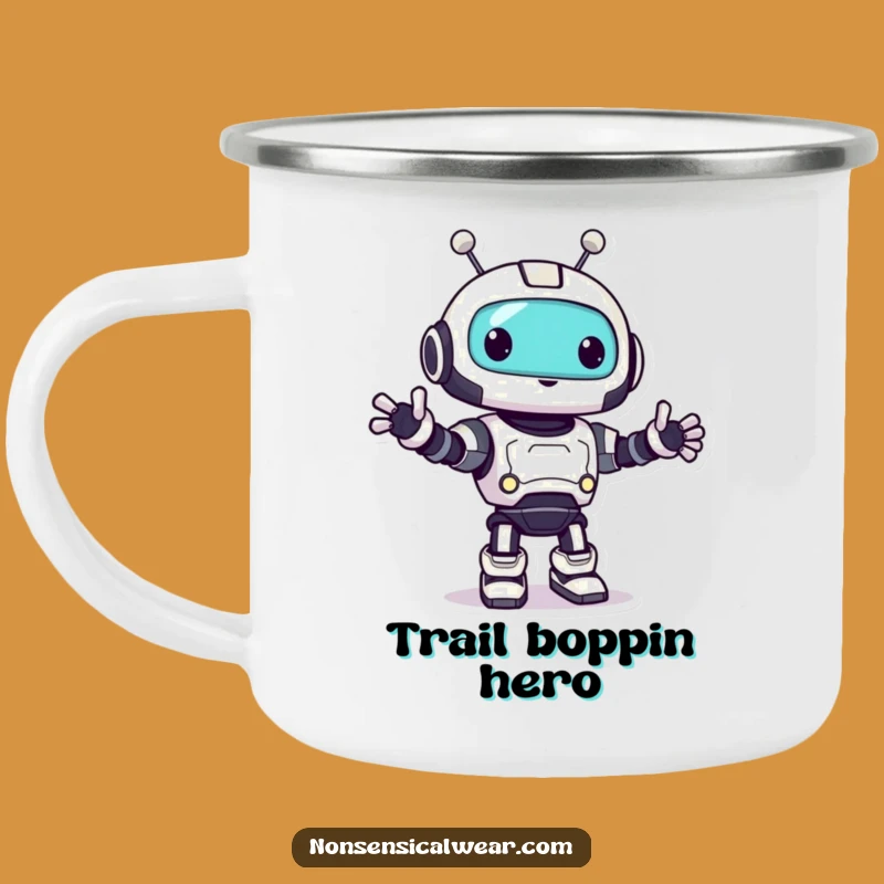 Funny Robot Bop Camping Mug A Rugged & Humorous Gift