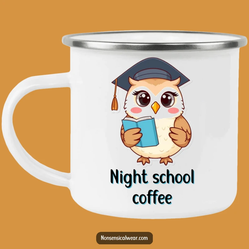 Funny Owl Camping Mug: Wise Sips for Outdoor Scholars