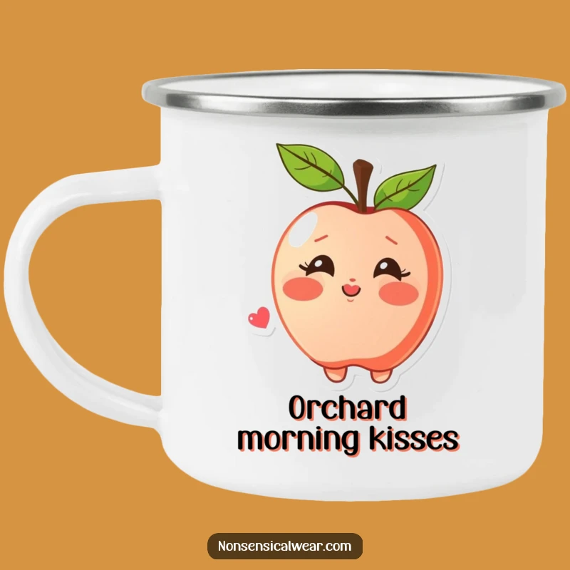 Funny Apple Kiss Camping Mug: Sweet Outdoor Drinkware, Perfect Funny Gift