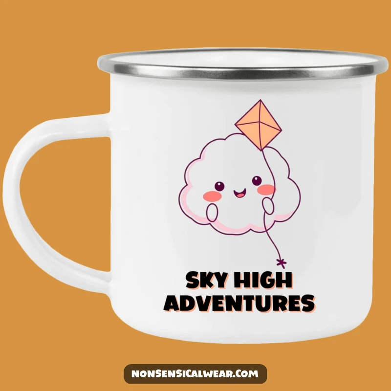 Funny Cloud Kite Camping Mug: Sip Your Adventure with This Hilarious Mug