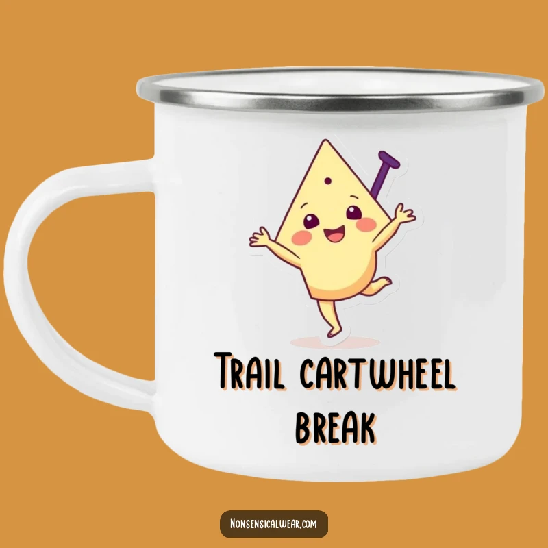 Funny Triangle Cartwheel Camping Mug: Durable Joyful Drinkware, Geometric Adventures, Gift