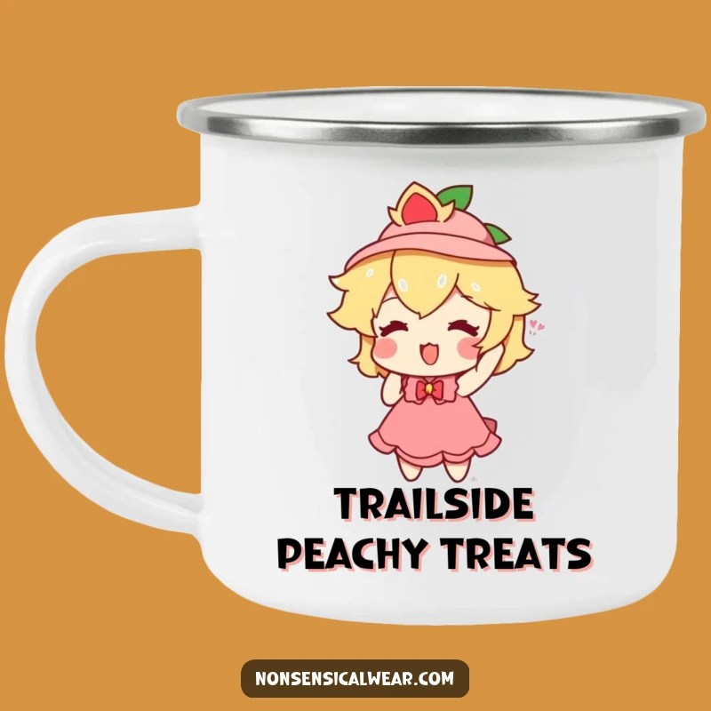 Adventure Funny Peach Hat Camping Mug: Playful Fan Funny Gift