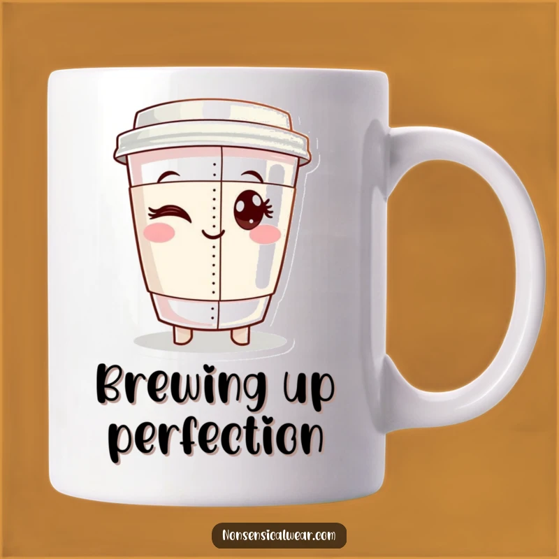 Funny Coffee Seamstress Mug: Winking Cup's Perfect Stitch, Humorous Gift for Sewers