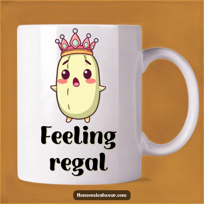 Funny Surprised Pickle King Mug: A Hilarious Gift for Royalty
