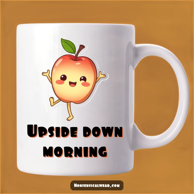 Funny Apple Mug: Handstand Character for a Healthy Laugh Gift