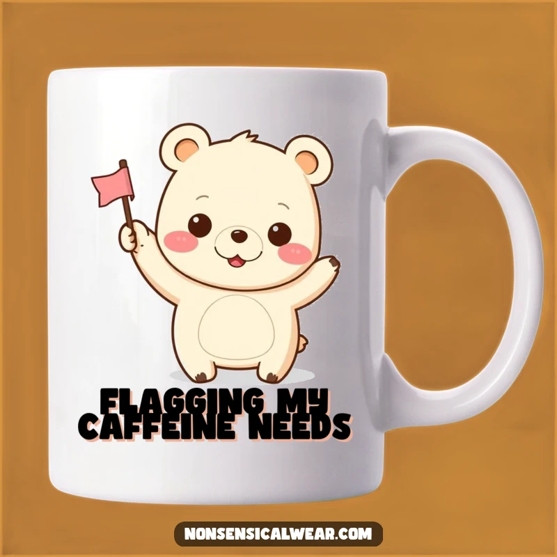 Funny Kawaii Bear Flag Mug: A Cheerful Grin for Your Perfect Gift