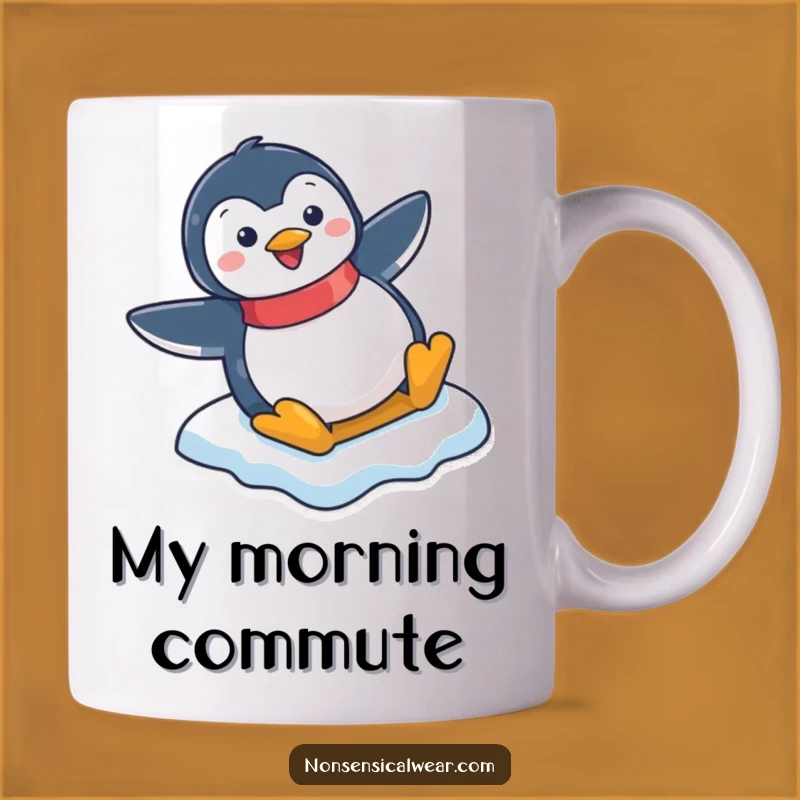 Funny Penguin Slide Mug: Hilarious Arctic Adventure Gift for Penguin Lovers