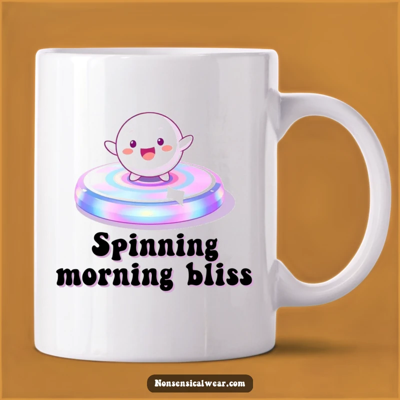 Funny Spinning Sphere Character Mug - Energetic Fun Gift Idea