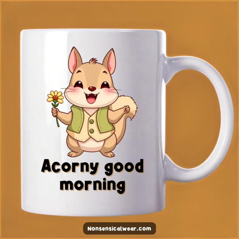Funny Squirrel Vest Mug: A Charming and Humorous Gift from Nature