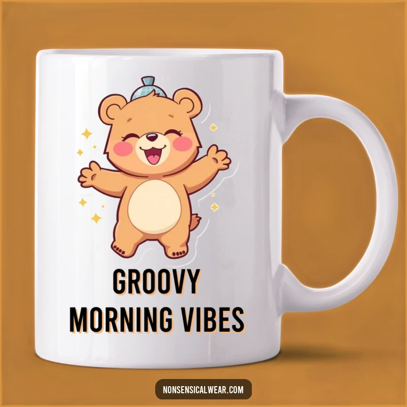 Funny Disco Dancing Bear Mug: A Groovy and Hilarious Gift for Party Animals