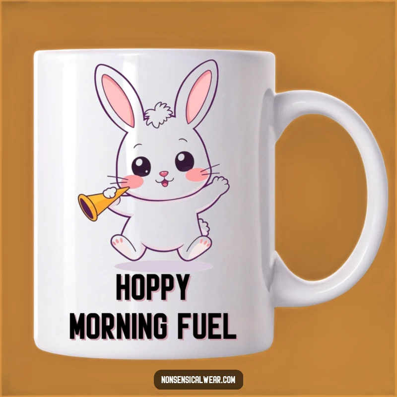 Funny Kawaii Bunny Party Mug: Hoppy Celebrations and Wide Eyes for a Great Gift