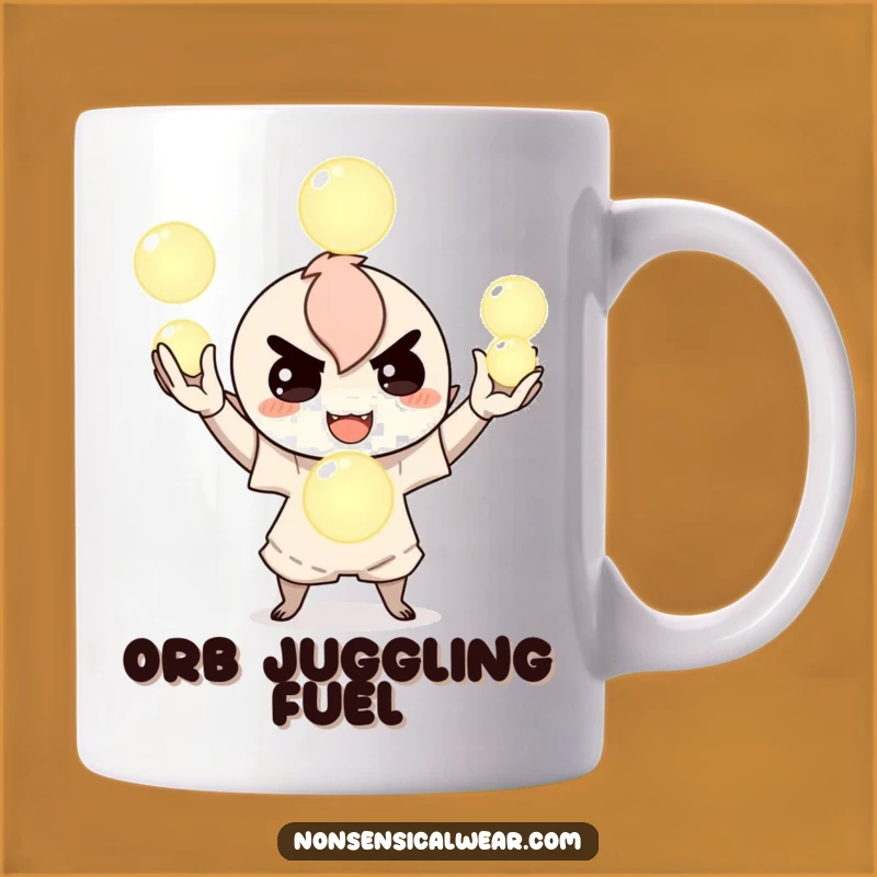 Funny Juggling Orbs Mug - Mischievous Character's Magical Play - Perfect Gift