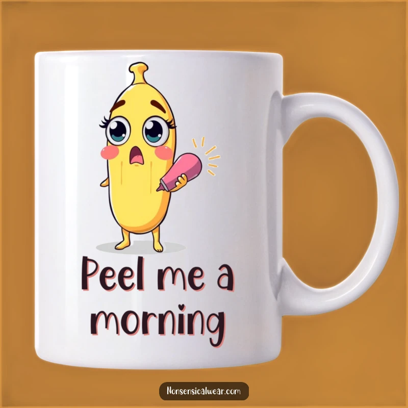 Surprised Banana Party Popper Funny Mug - Unexpected Fun Gift