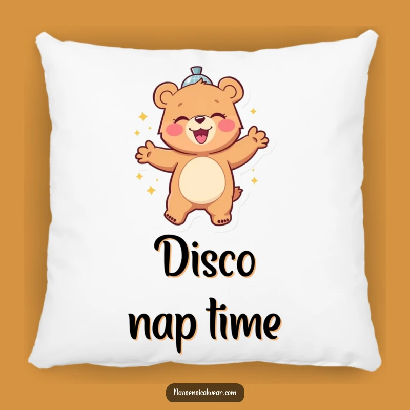 Funny Disco Dancing Bear Pillow: Add Comfort and Party Vibes with This Hilarious Accent