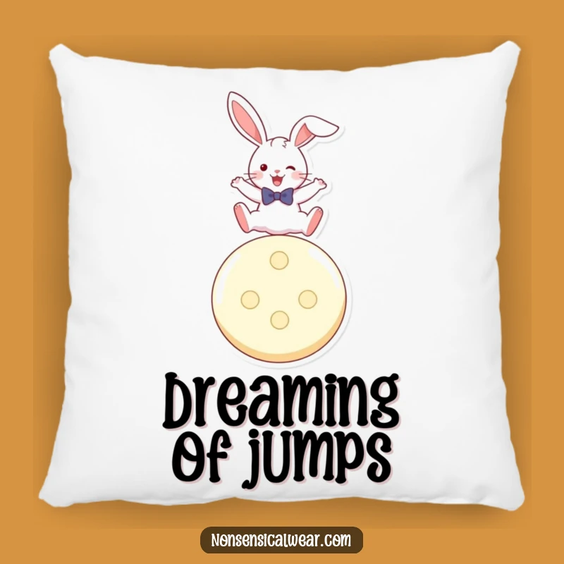 Funny Rabbit Button Leaper Pillow: Cozy Fun, Playful Companion, Gift
