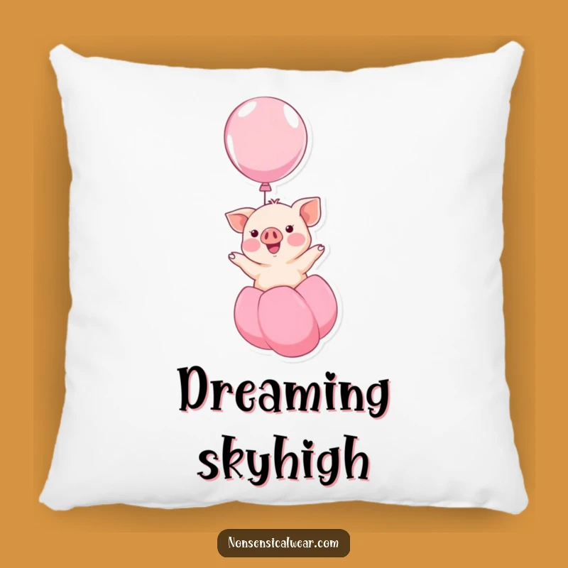 Funny Kawaii Piglet Balloon Pillow - Cuddly Smile Accent!