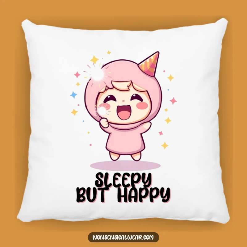 Funny Cheerful Character Pillow: Cushy Comfort with a Hilarious Party Popper Design