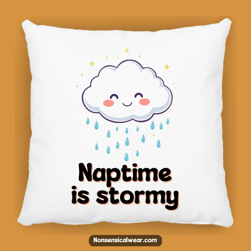 Funny Cloud Raindrops Pillow: Cute Cozy Decor, Sparkling Comfort, Perfect Gift