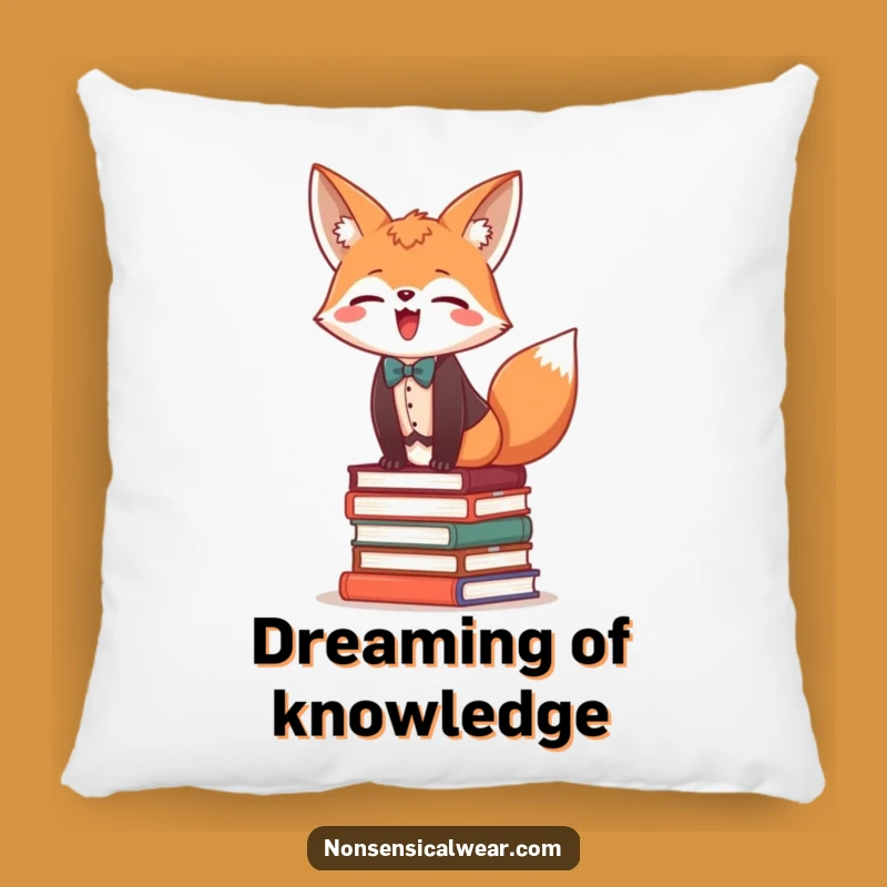 Funny Fox Bookworm Pillow: Cozy Comfort for the Wise and Witty