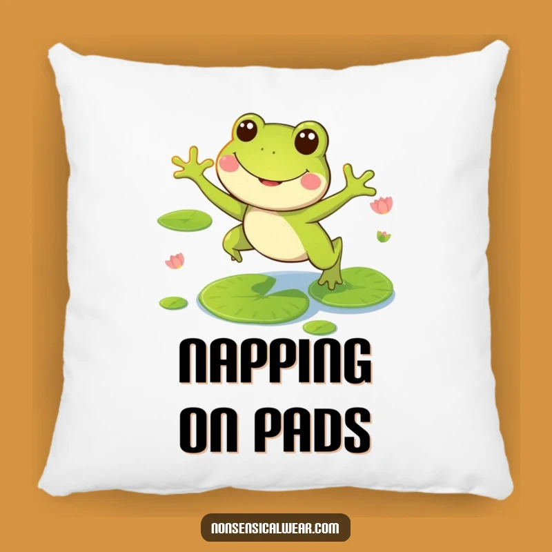 Funny Frog Pillow: Cozy Comfort with a Playful Pond Vibe