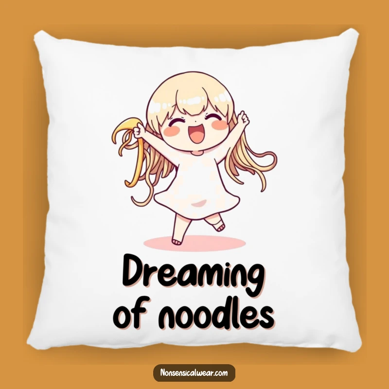 Funny Noodle Dance Pillow - Comfy Character's Wiggling Pasta Cushion - Cozy Gift