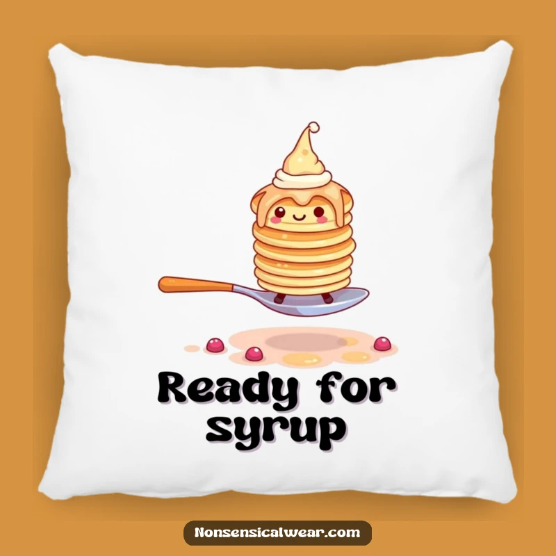 Funny Pancake Stack Pillow - Comedic Breakfast Accent Gift