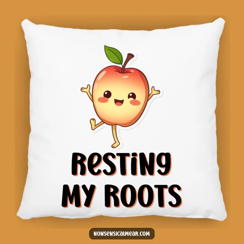 Funny Apple Pillow: Handstand Character for Cozy Comfort Gift