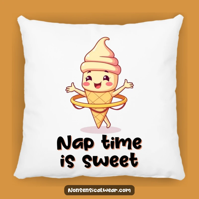Soft Ice Cream Cone Funny Hula Hoop Pillow - Cozy Cool Decor Gift