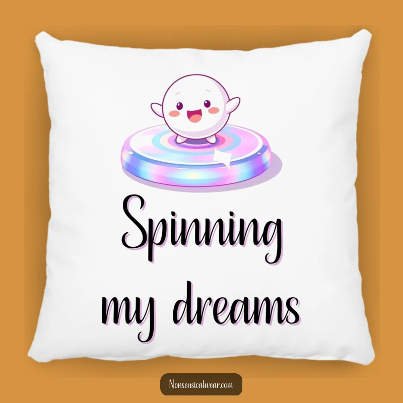 Funny Spinning Sphere Character Pillow - Cozy Comfort with a Spin
