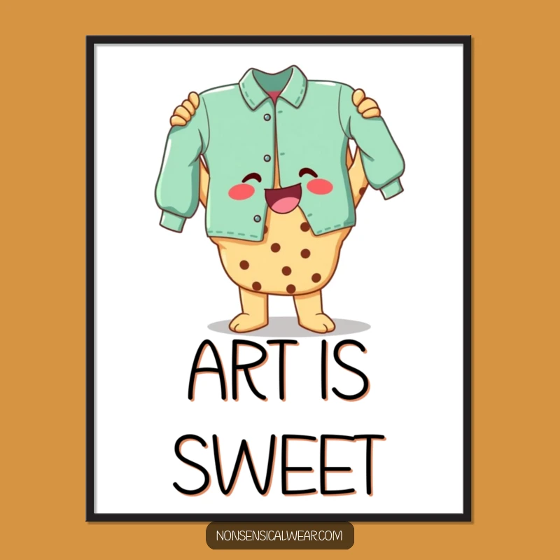 Funny Cookie Crafter Digital Art Print: Celebrate Handmade Perfection!