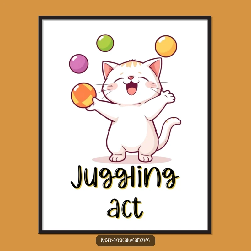 Funny Kawaii Cat Digital Art: Talented Kitties and Balls for Instant Wonder