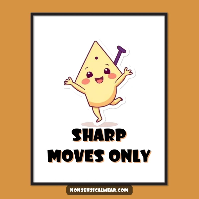 Funny Triangle Cartwheel Print: Joyful Digital Art, Geometric Energy, Perfect Gift