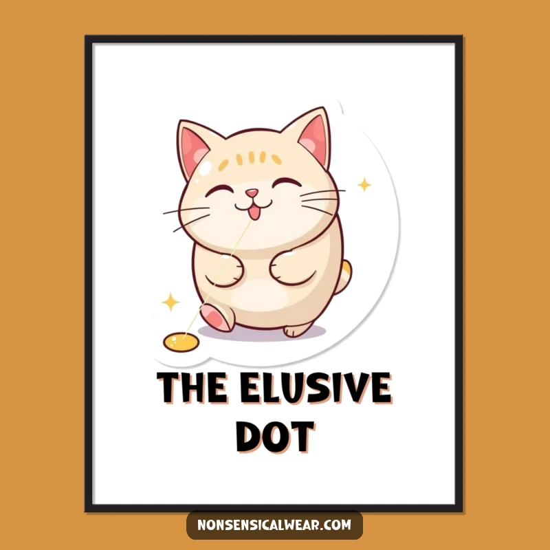 Funny Cat Laser Chase Digital Art: Instant Hilarious Decor