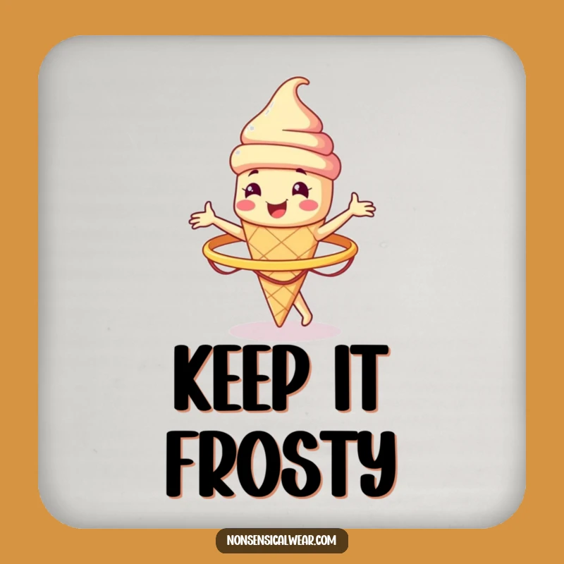 Funny Ice Cream Cone Hula Hoop Coaster - Protect Surfaces Coolly Gift