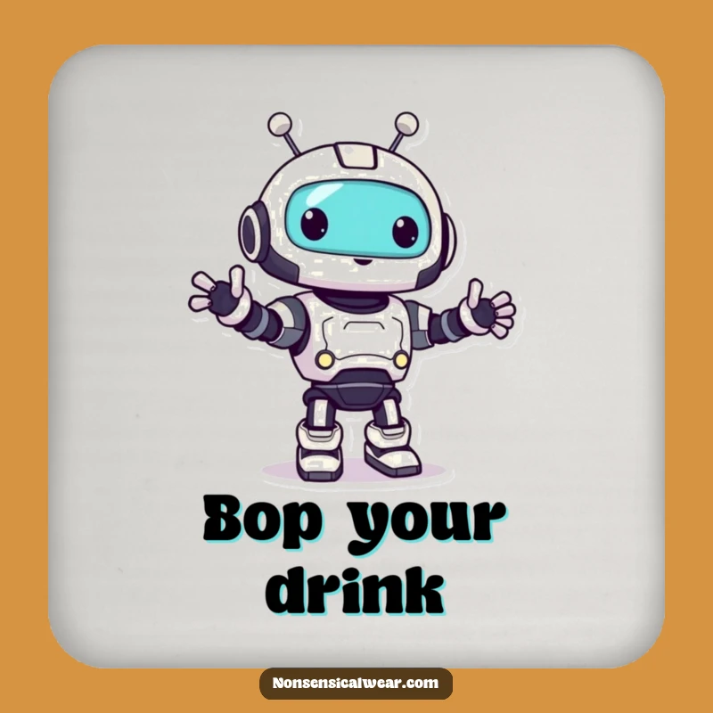 Funny Robot Bop Coaster Set A Protective & Amusing Gift