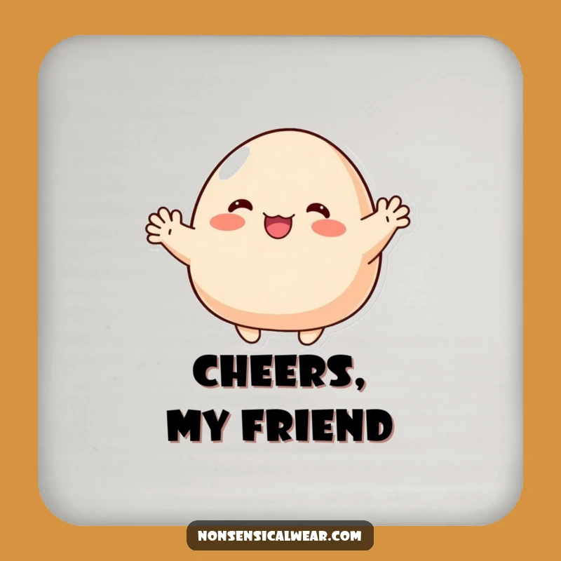 Funny Waving Blob Character Coasters - Friendly Protection for Your Surfaces