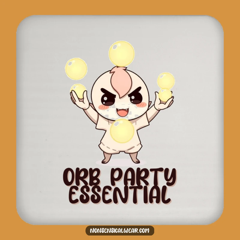 Funny Juggling Orbs Coaster - Protect Surfaces with Character's Magic - Housewarming Gift