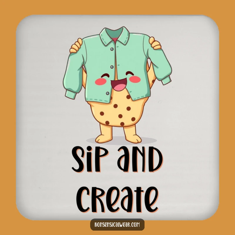 Funny Cookie Crafter Drink Coaster: Protect Surfaces with Sweet Style!