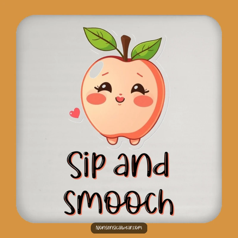 Funny Apple Kiss Coasters: Sweet Protection, Unique Funny Gift Set